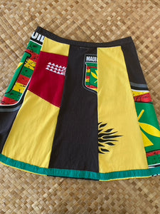 Ladies M "Rasta Color Hawaii" My Favorite Gored Skirt