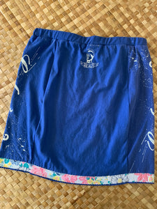 Ladies M "Blue Lahaina Inermediate" Short Pencil Skirt