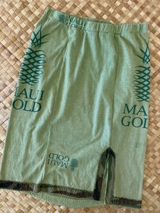 Ladies M "Green Maui Gold Hand Dyed" Long Pencil Skirt
