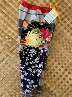 Load image into Gallery viewer, Kids Size 4 &quot;Black, Grey &amp; Red Floral&quot; Star Gazer Pants
