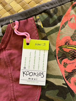Load image into Gallery viewer, Ladies Size S &quot;Camo &amp; Goldenrod Sun and Moon&quot; Simple Shorty

