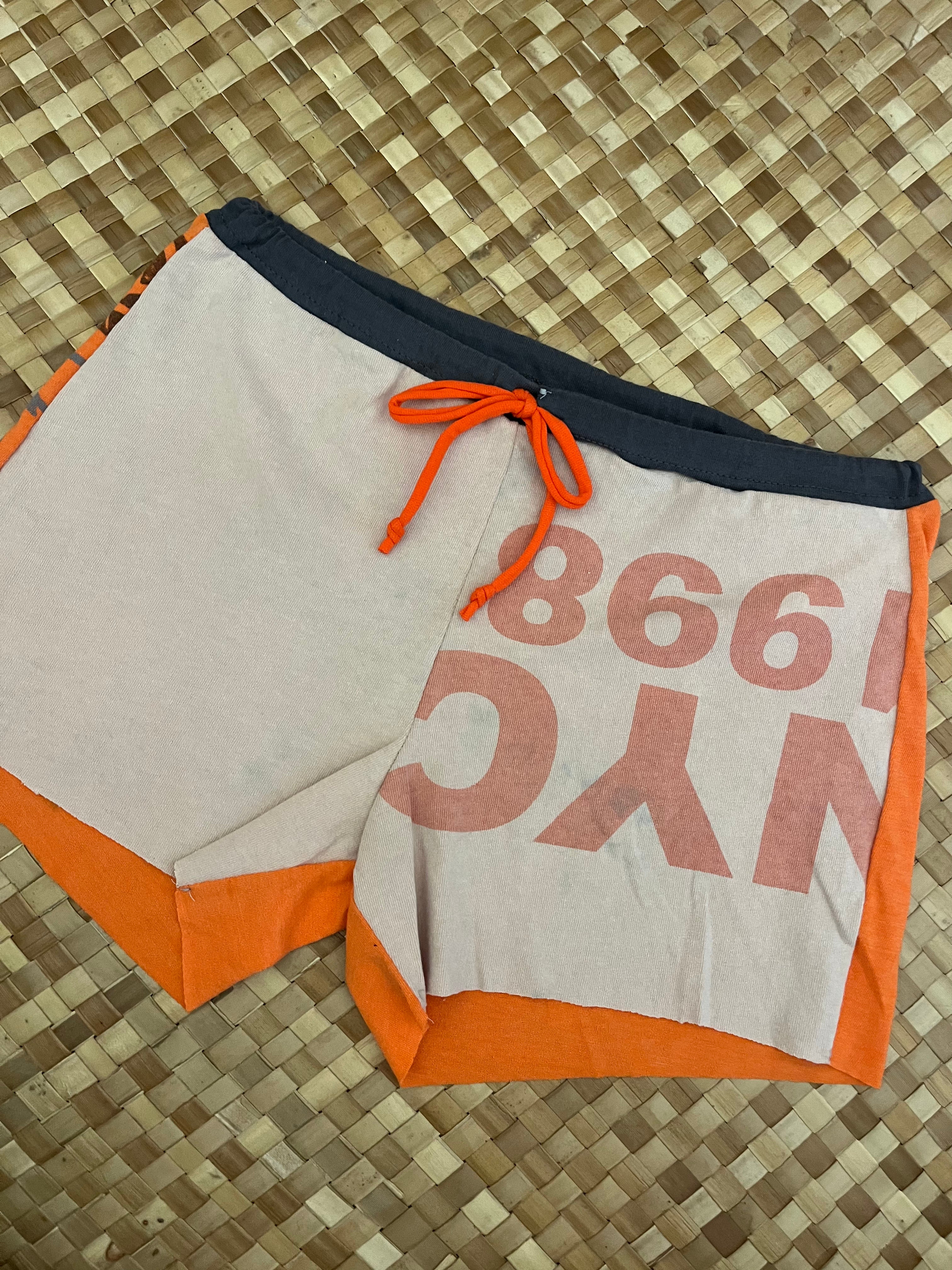 Ladies Size S "Orange & Tan Living Legend Bat" Simple Shorty