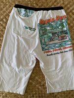 Load image into Gallery viewer, Mens Size S &quot;Red &amp; White Vintage Nagata Store&quot; ʻOpihi Picker Shorts

