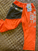 Load image into Gallery viewer, Kids Size 4 &quot;Orange &amp; Grey Made in Maui County&quot; ʻOpihi Picker Pants
