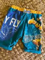 Load image into Gallery viewer, Kids Size 4 "Teal &amp; Blue Disney World" Beach Comber Shorts
