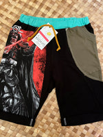 Load image into Gallery viewer, Kids Size 8 &quot;Black and Red Samurai Vador&quot; Beach Comber Shorts
