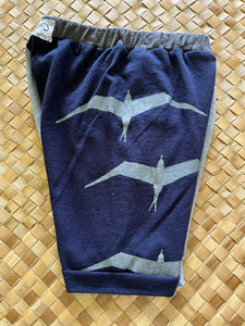 Kids Size 2 "Blue Iwa Birds" Beach Comber Shorts