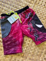 Load image into Gallery viewer, Kids Size 4 "Red &amp; Black Super Hero" Beach Comber Shorts
