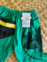 Load image into Gallery viewer, Kids Size 4 "Green &amp; Black Samurai" ʻOpihi Picker Pants
