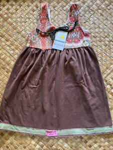 Kids Size 6 "Brown & Paisley Mōhala Mai" Kuʻuipo Dress