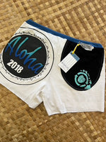 Load image into Gallery viewer, Ladies Size M &quot;White &amp; Blue Aloha Hibiscus&quot; Simple Shorty
