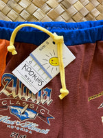 Load image into Gallery viewer, Kids Size 6 &quot;Rust and Blue Aloha Classic&quot; Beach Comber Shorts
