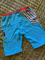 Load image into Gallery viewer, Kids Size 6 "Blue &amp; Stripes Turkey" Beach Comber Shorts
