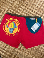 Load image into Gallery viewer, Ladies Size S &quot;Red &amp; Teal Hawaiian Shave Ice&quot; Simple Shorty
