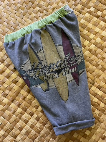 Kids Size 6 "Slate Grey Hanalei Surf" Beach Comber Shorts