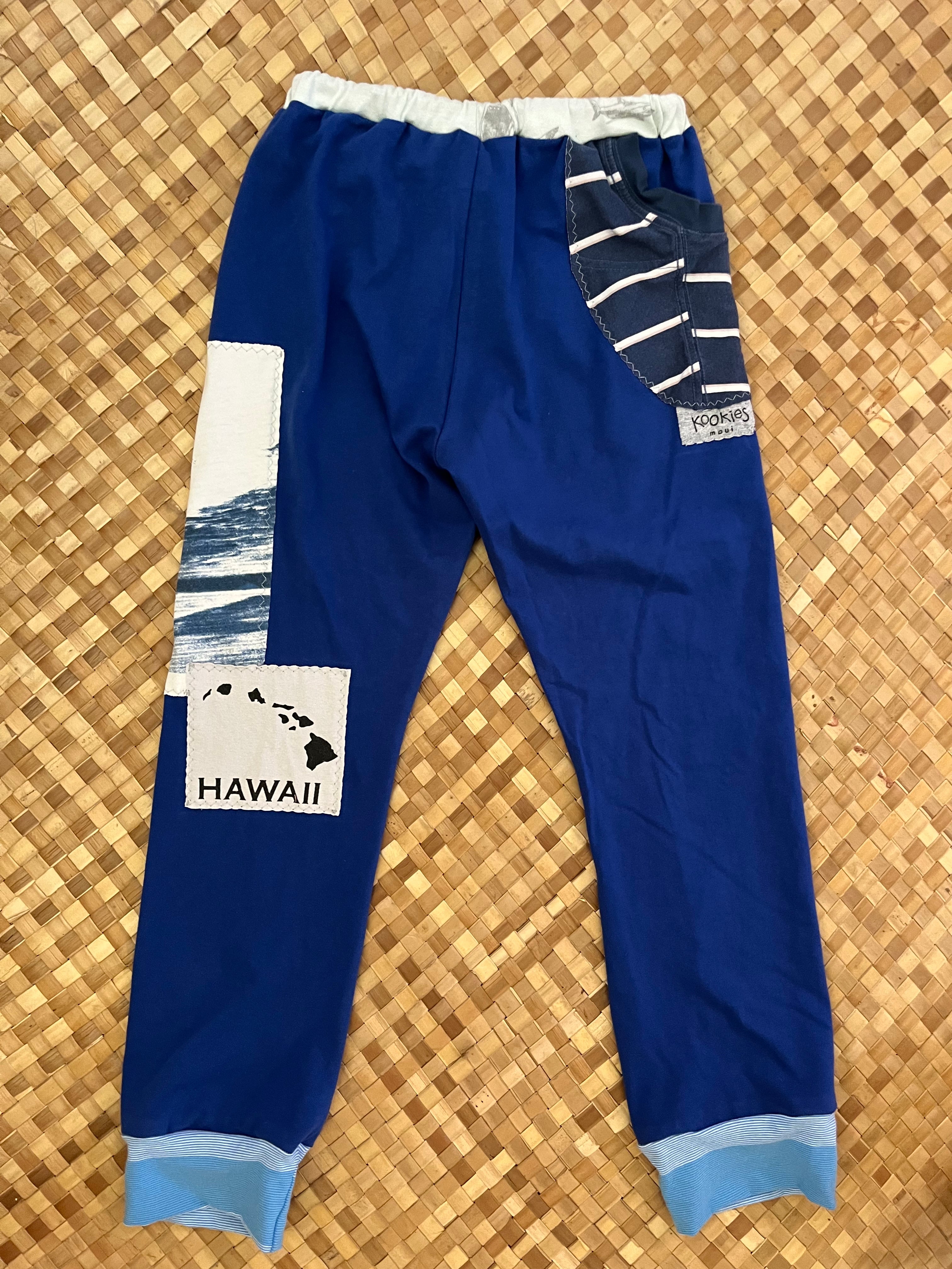 Kids Size 10 "Shades of Blue Surfing" Holoholo Pants