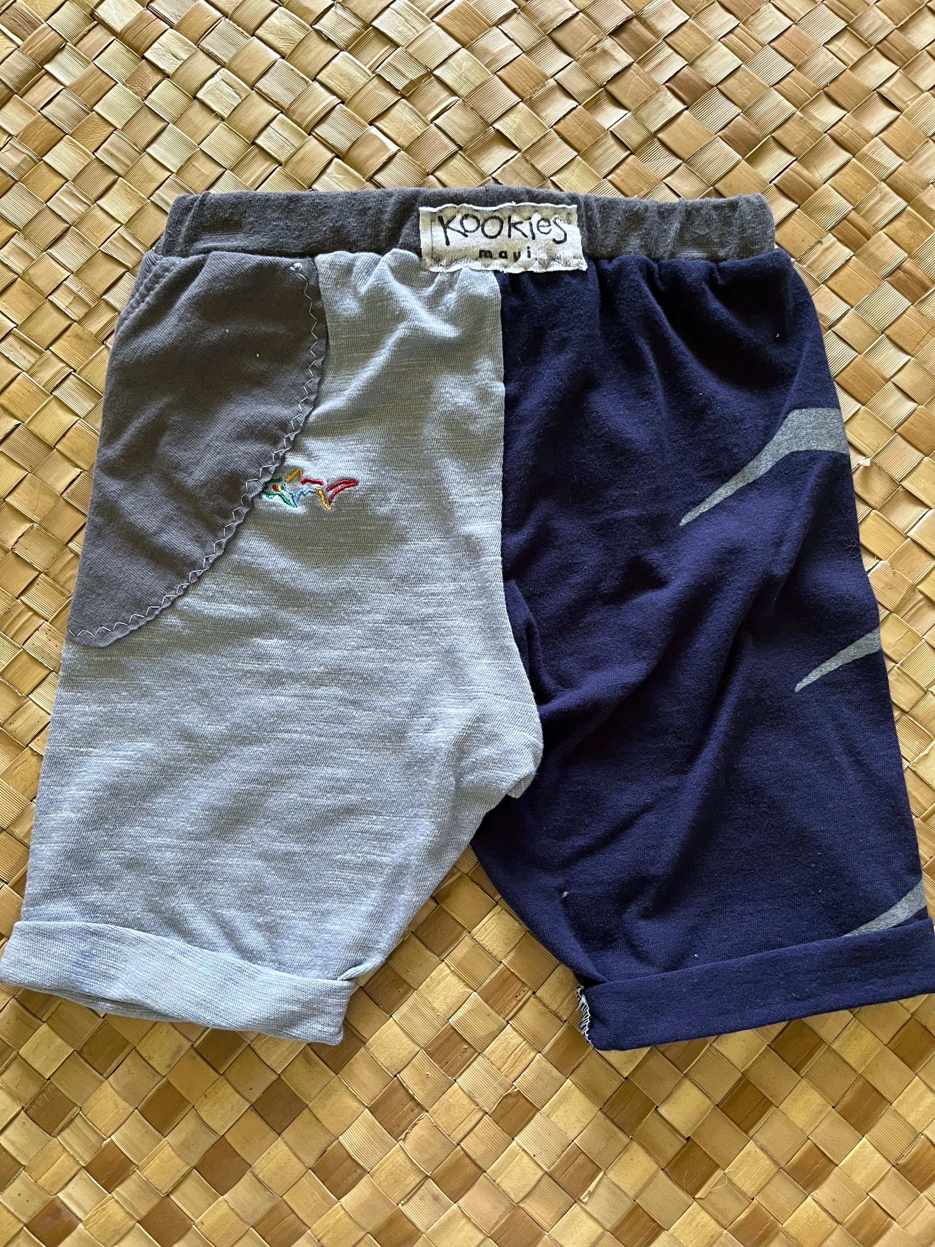 Kids Size 2 "Blue Iwa Birds" Beach Comber Shorts