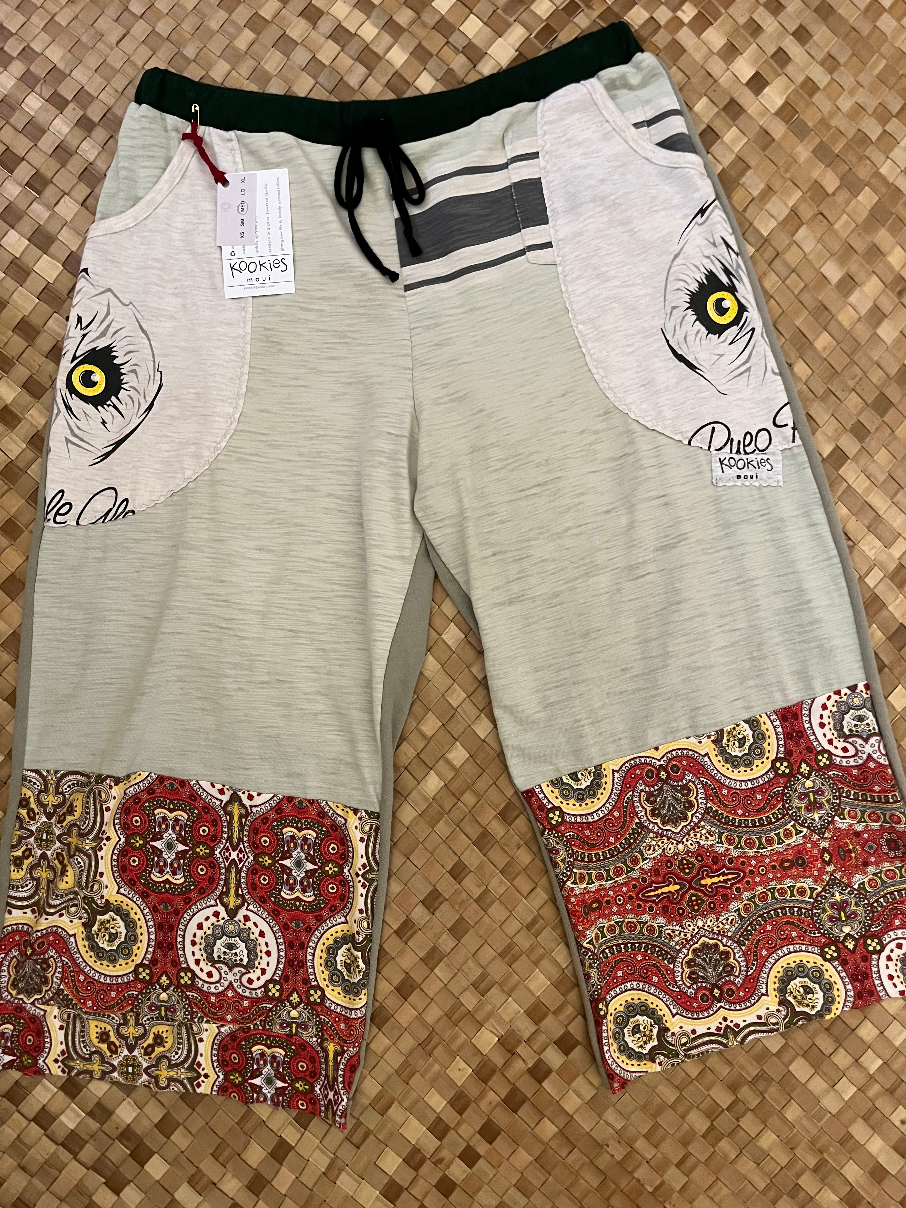 Ladies Size M "Sage & Paisley Molokai Coffee" Breezy Capri