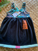 Load image into Gallery viewer, Kids Size 4 &quot;Black &amp; Floral Sun&quot; Kuʻuipo Dress
