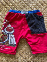 Load image into Gallery viewer, Kids Size 6 &quot;Red &amp; Blue Tasty Crust&quot; Beach Comber Shorts
