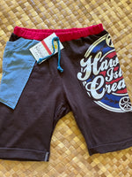 Load image into Gallery viewer, Kids Size 8 "Brown &amp; Blue Hawaiian Island" Beach Comber Shorts
