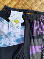 Load image into Gallery viewer, Kids Size 2 &quot;Black &amp; Purple Black Panther&quot; ʻOpihi Picker Pants
