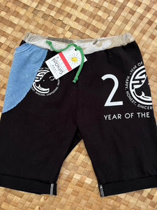 Kids Size 8 "Blue & Black Year of the Boar" Beach Comber Shorts