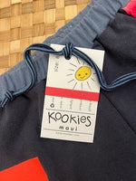 Load image into Gallery viewer, Kids Size 8 &quot;Navy &amp; Red Waves&quot; Beach Comber Shorts
