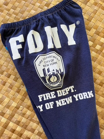 Kids Size 6 "Blue & Orange FDNY" ʻOpihi Picker Pants