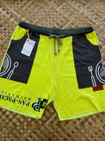 Load image into Gallery viewer, Mens Size L &quot;Electric Yellow Friends&quot; Kanikapila Shorts
