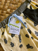 Load image into Gallery viewer, Kids Size 2 "Olive &amp; Buttercream Baby Cacti" Beach Comber Shorts
