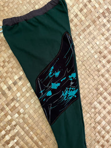 Kids Size 8 "Green & Grey Surfing Shark" Holoholo Pants