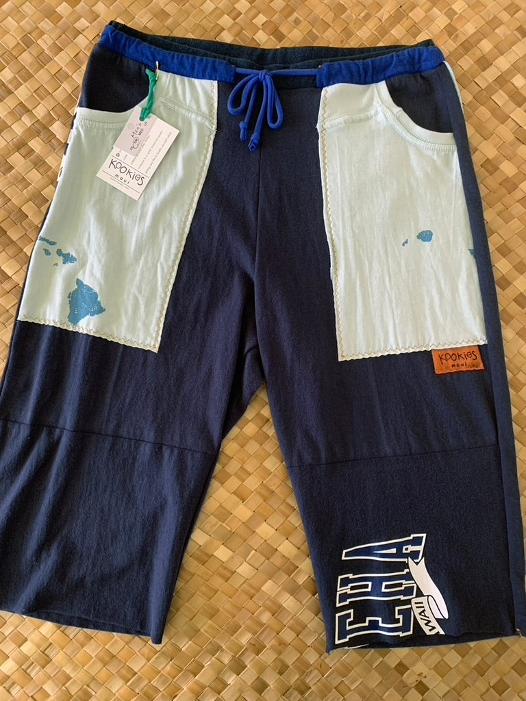 Mens Size S "Blue Kamehameha" ʻOpihi Picker Shorts