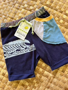Kids Size 2 "Navy Wave" Beach Comber Shorts