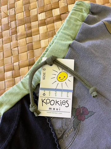 Kids Size 6 "Slate Grey Hanalei Surf" Beach Comber Shorts