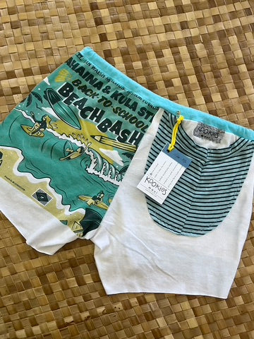 Ladies Size XS "White & Blue Beach Bash" Simple Shorty