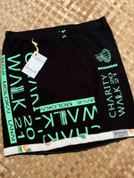 Load image into Gallery viewer, Ladies Size M &quot;Black &amp; Teal In This Together&quot; Short Pencil Skirt
