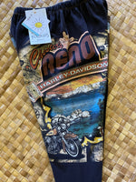 Load image into Gallery viewer, Kids Size 4 &quot;Brown &amp; Black Harley Waves&quot; ʻOpihi Picker Pants
