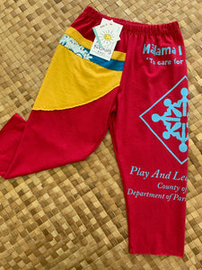Kids Size 4 "Red & Blue Malama Na Keiki" ʻOpihi Picker Pants