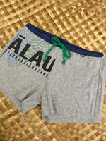 Load image into Gallery viewer, Ladies Size S &quot;Grey &amp; Green Kalo Leaf&quot; Simple Shorty

