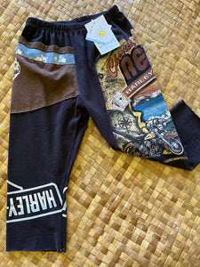 Kids Size 4 "Brown & Black Harley Waves" ʻOpihi Picker Pants