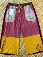 Load image into Gallery viewer, Ladies Size S &quot;Maroon &amp; Goldenrod Farmer&quot; Breezy Capri
