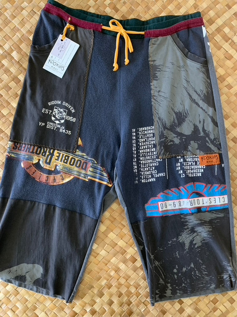 Mens Size M "Grey & Black Rocker" ʻOpihi Picker Shorts