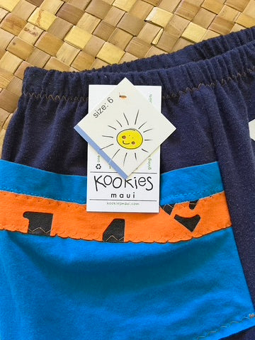 Kids Size 6 "Blue & Orange FDNY" ʻOpihi Picker Pants