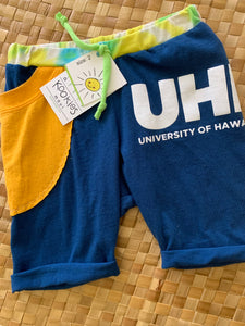 Kids Size 2 "Navy & Goldenrod UHMC" Beach Comber Shorts