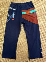 Load image into Gallery viewer, Kids Size 8 &quot;Navy Blue &amp; Rust Fishing&quot; ʻOpihi Picker Pants
