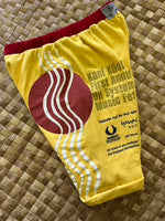 Load image into Gallery viewer, Kids Size 6 &quot;Yellow &amp; Red Hawaii Music Festival&quot; Beach Comber Shorts
