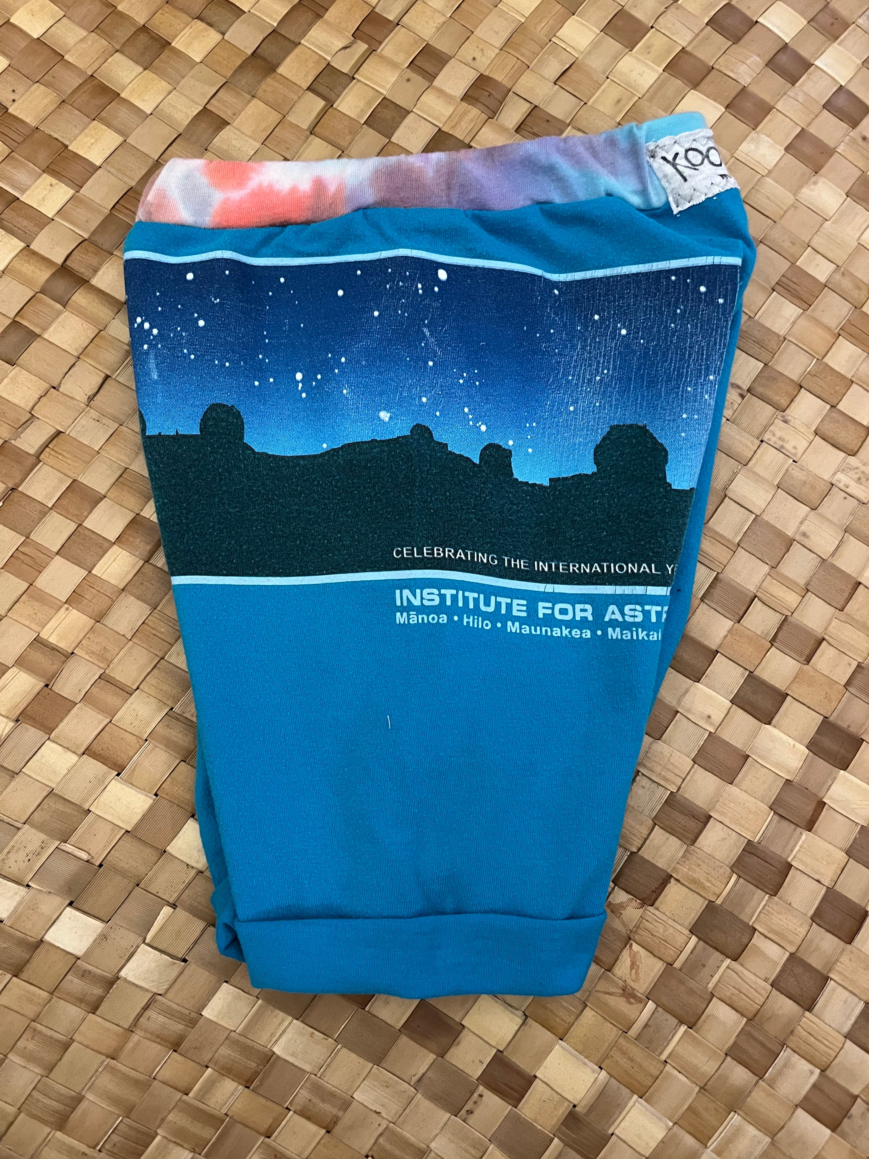 Kids Size 2 "Teal and Black Astronomy" Beach Comber Shorts