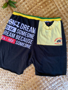 Mens Size M "Black & Rasta Color Dream" Kanikapila Shorts