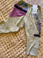 Load image into Gallery viewer, Kids Size 4 &quot;Light Sage Green Crane&quot; ʻOpihi Picker Pants
